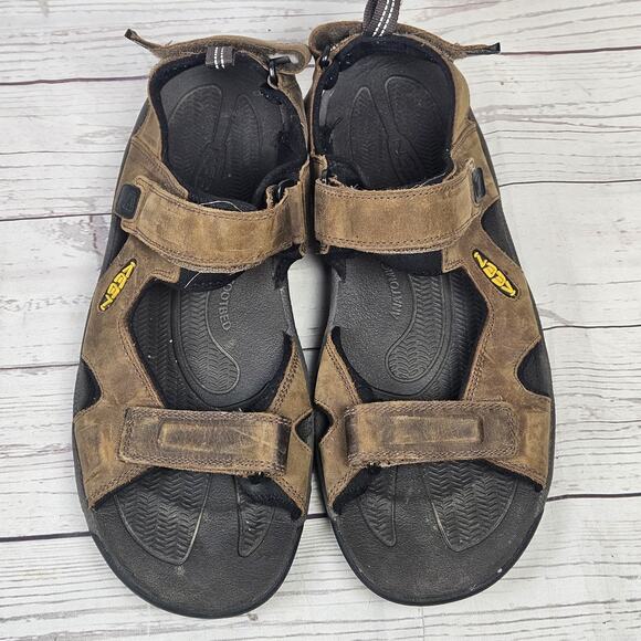 KEEN Targhee III Men's Open Toe Hiking Sandals Brown Leather Size 12 - Picture 3 of 5